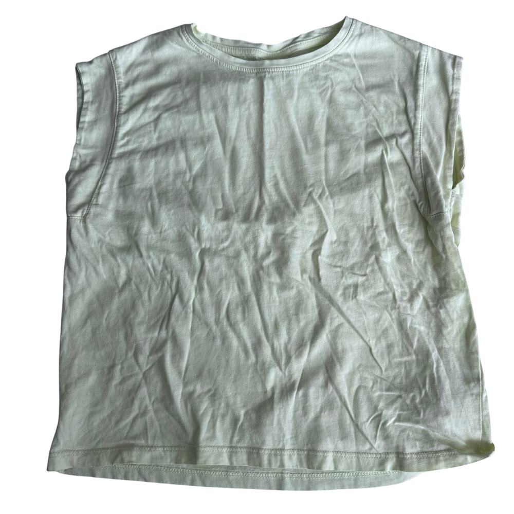 Zara Yellow Cap Sleeve T-Shirt - girls Size 10 - EUC